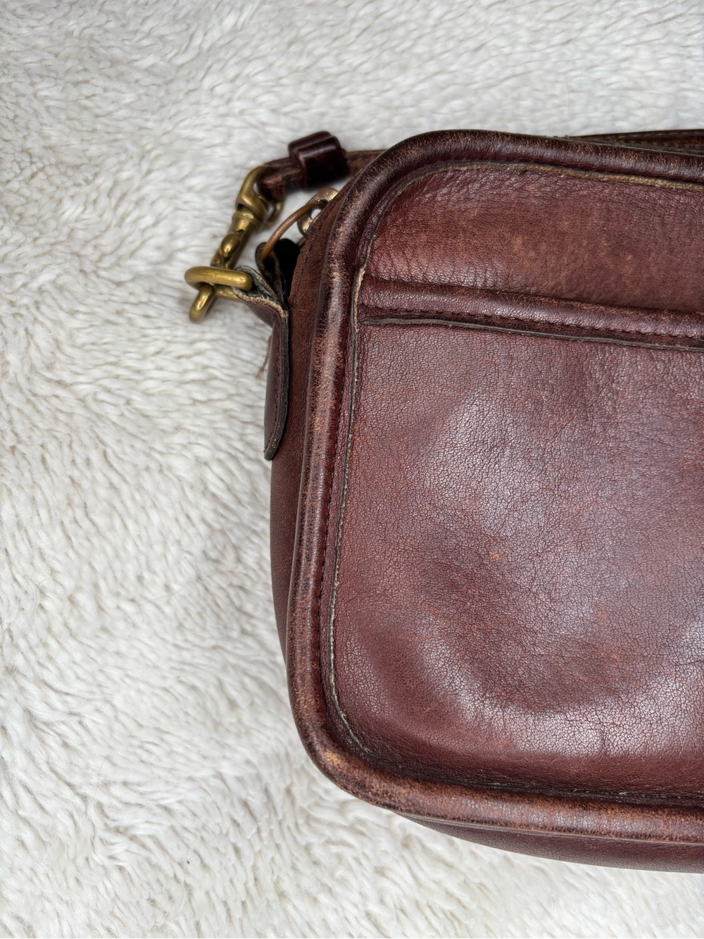 Vintage Coach Mahogany Leather Carnival Bag 9925 Crossbody Made In USA RARE - Picture 4 of 16
